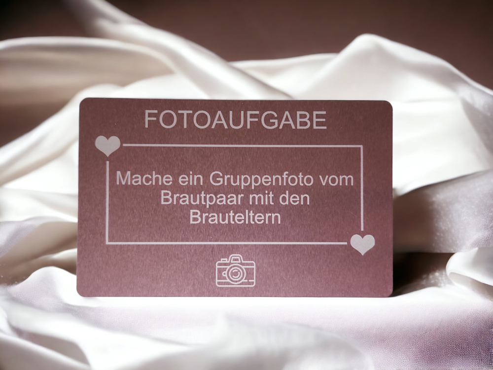 Visitenkarten-Aluminium mit Lasergravur (6 Visitenkarten)